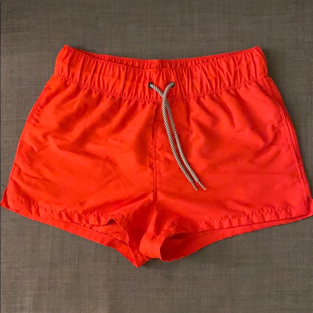Swim shorts in red super short length